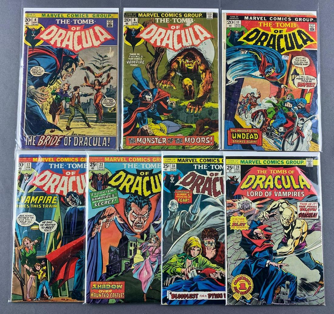Group of 7 Marvel Comics The Tomb of Dracula Comic (1 of 3)