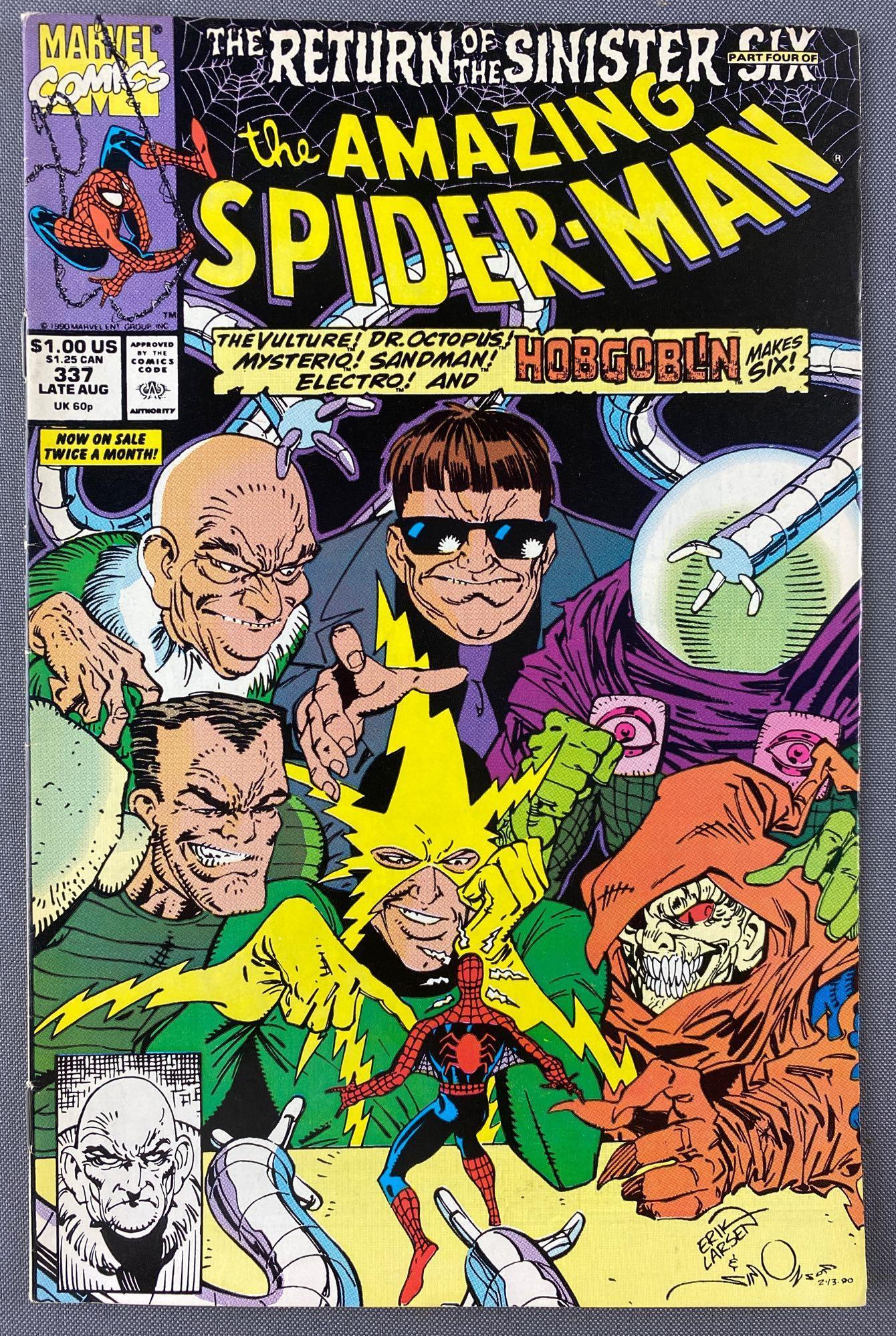 Marvel Comics The Amazing Spider-Man No. 337 Comic Book (1 of 8)