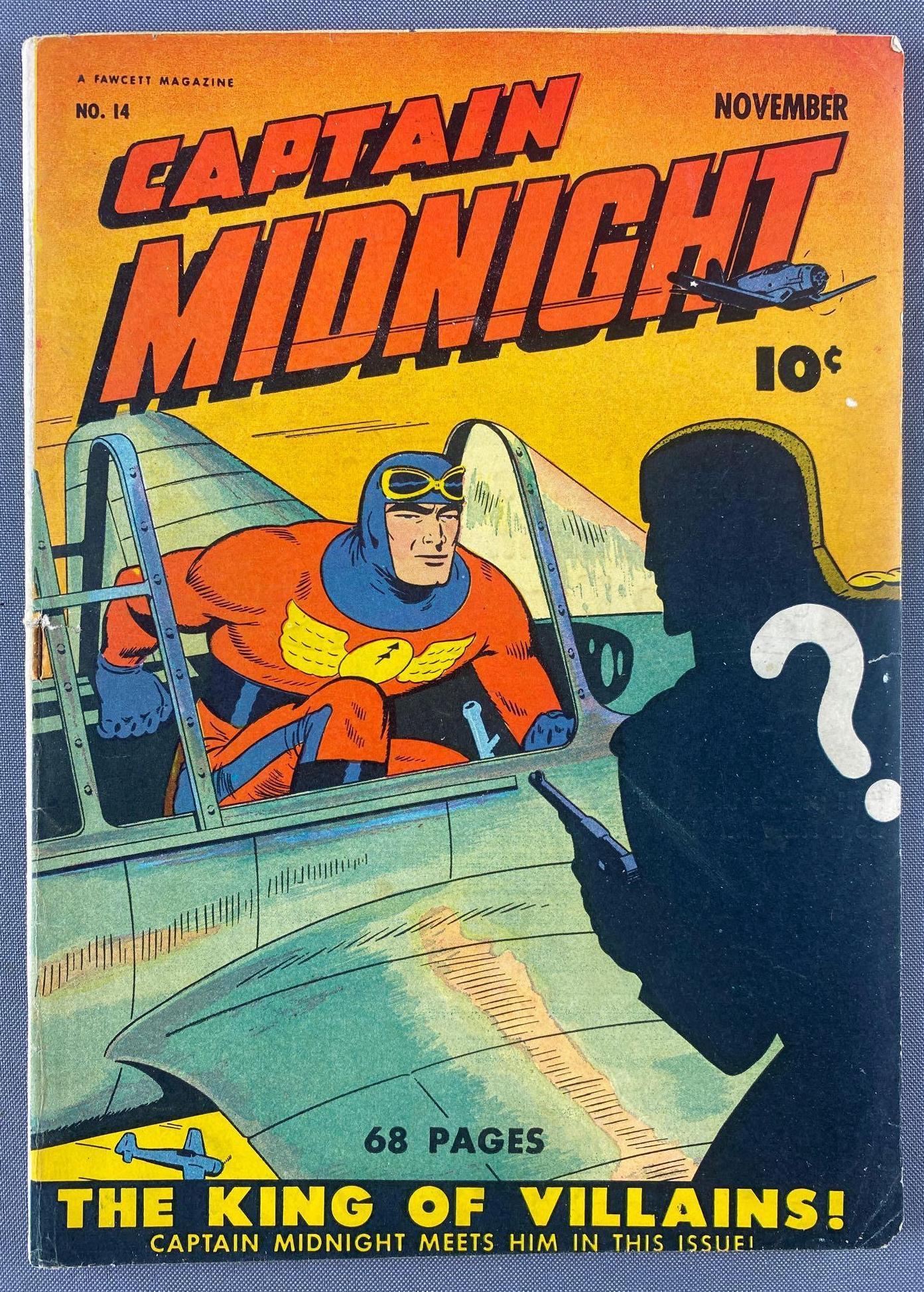 Fawcett Publications Captain Midnight No. 14 Comic Book (1 of 8)