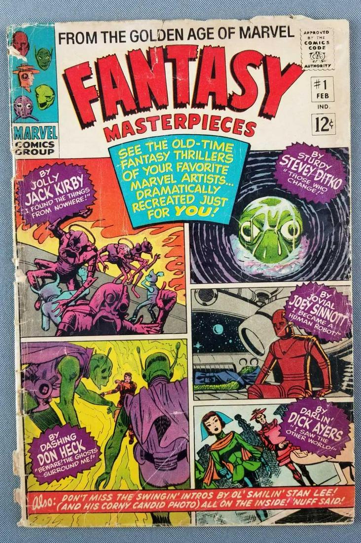 Marvel Comics Fantasy Masterpieces No. 1 comic book: Feb 1966, $.12, silver age. Bagged and boarded