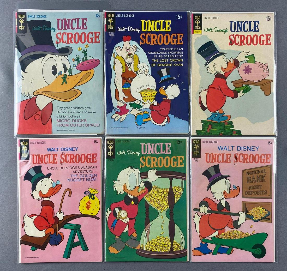 Group of 6 Gold Key Walt Disney Uncle Scrooge Comic (1 of 4)