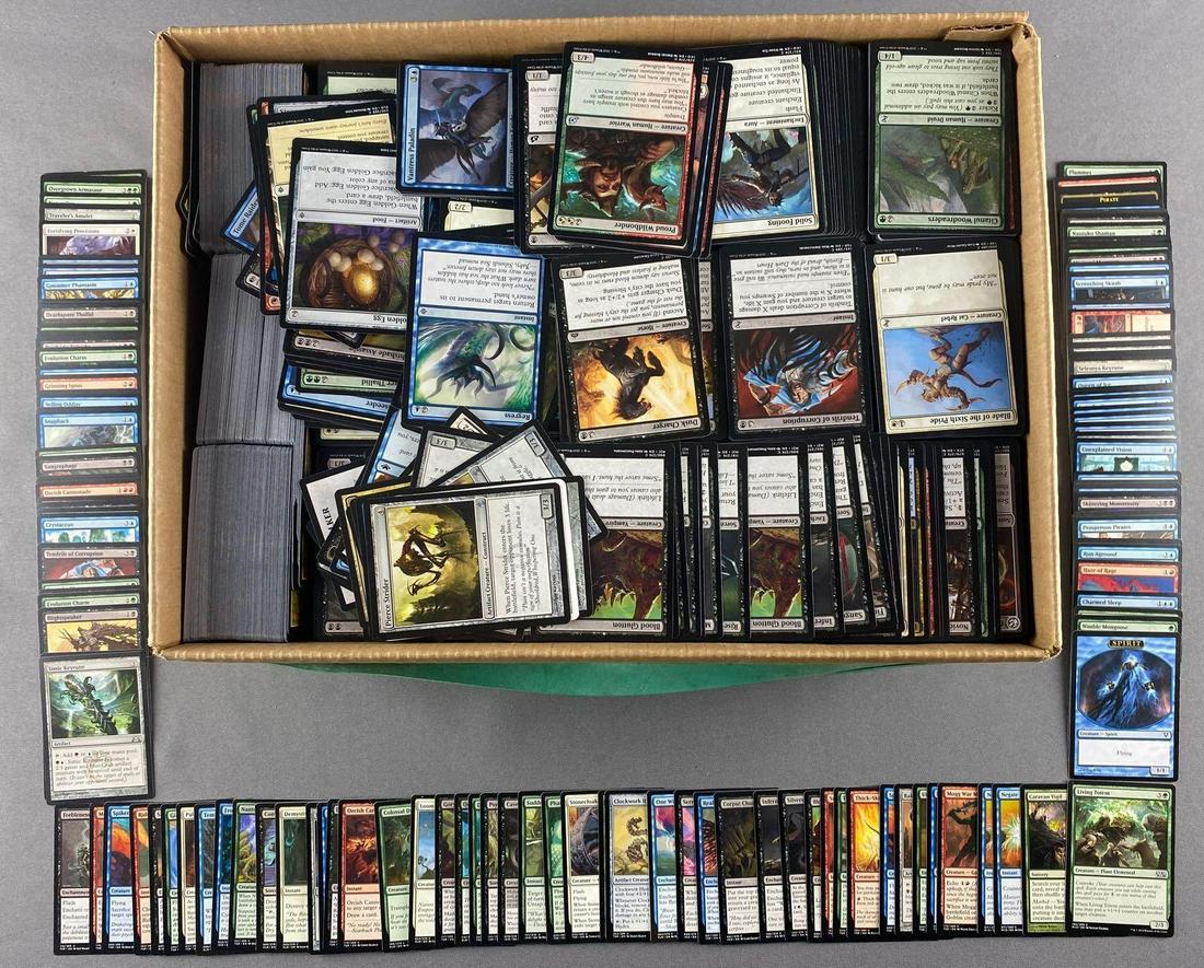 Appx 5,000 assorted Magic: The Gathering Cards: Full 11x15x7 inch box. c. 2010s Wizards of the Coast