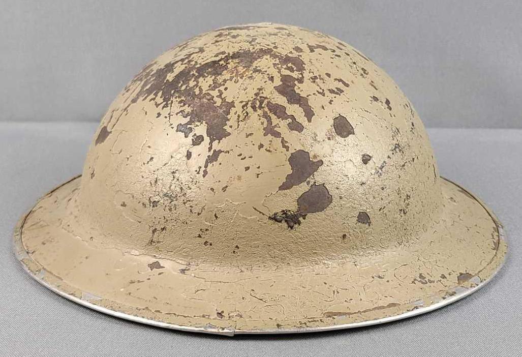 WW1 US Helmet with Liner and Chinstrap: Includes chinstrap and liner. No visible manufacturers marks inside