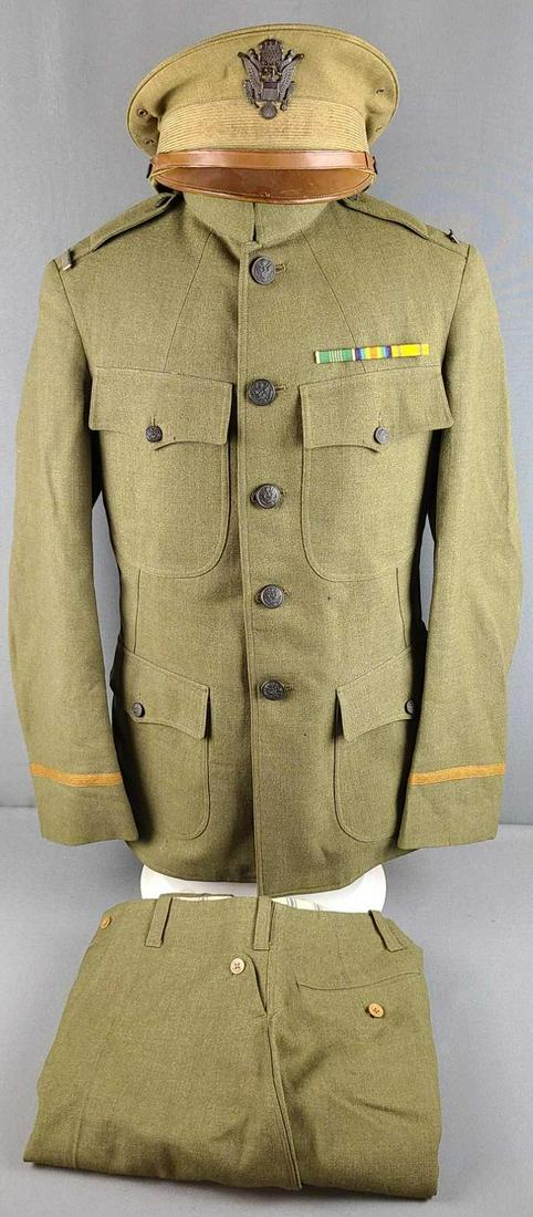 Pre WW2 US 1924 Lieutenants Calvary uniform: Reported to be the uniform of Otie Whiteside of Estes Park. In 1926 he took rescued US Army horses from Ft Riley Kansas to Estes Park to start Silver Lane Stables.