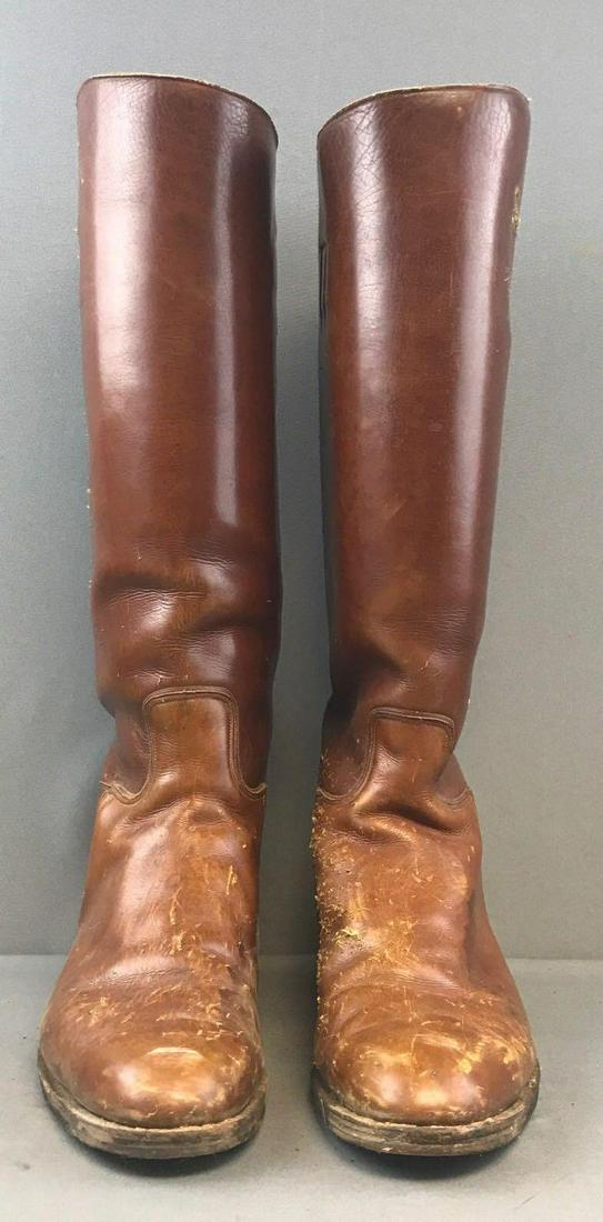 Colt-Cromwell Brown Leather Equestrian boots: Size 10 1/2 D, 19 inches tall, very weathered
