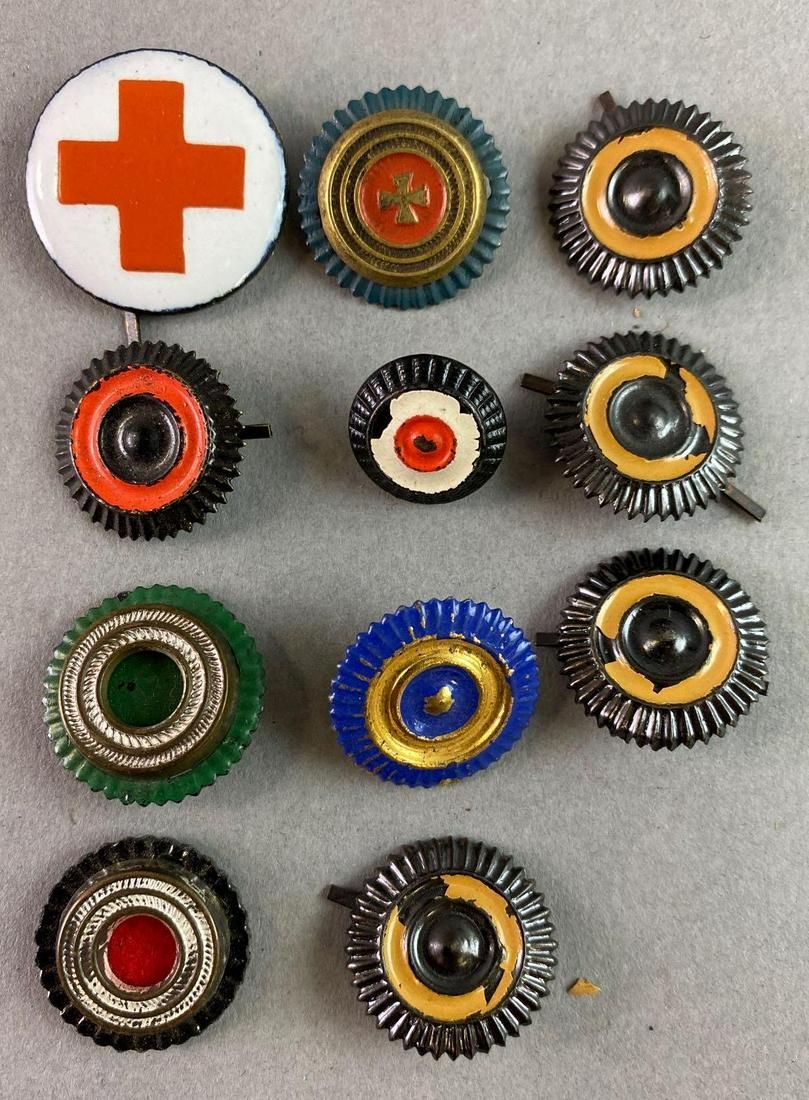 Group of 11 WW1 German Cap Cockades: Includes medical.