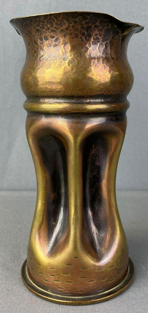 WW1 German Trench Art Artillery Shell: Measures 7.5X3.75 inches