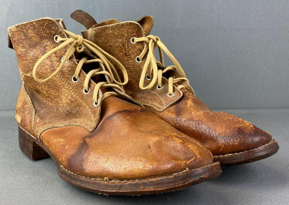 WW2 Japanese Combat Boots: Some stains, water damage, and scratches