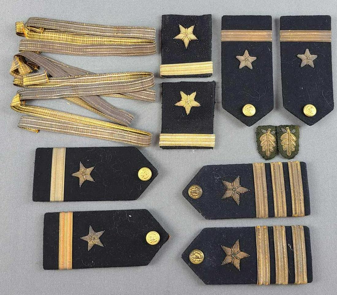 Group of WW2 Bullion Shoulder Boards and More: 16 items