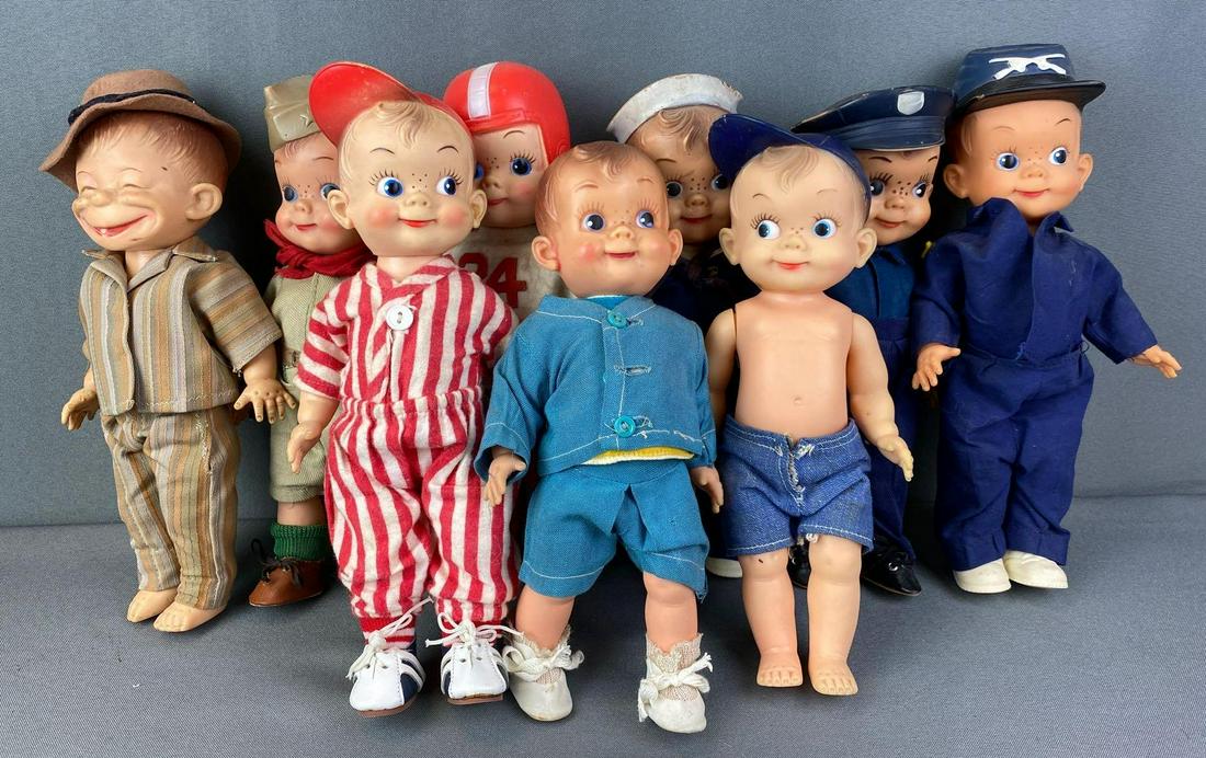 Group of Effanbee Mickey Dolls: 9 dolls, 10 inches tall