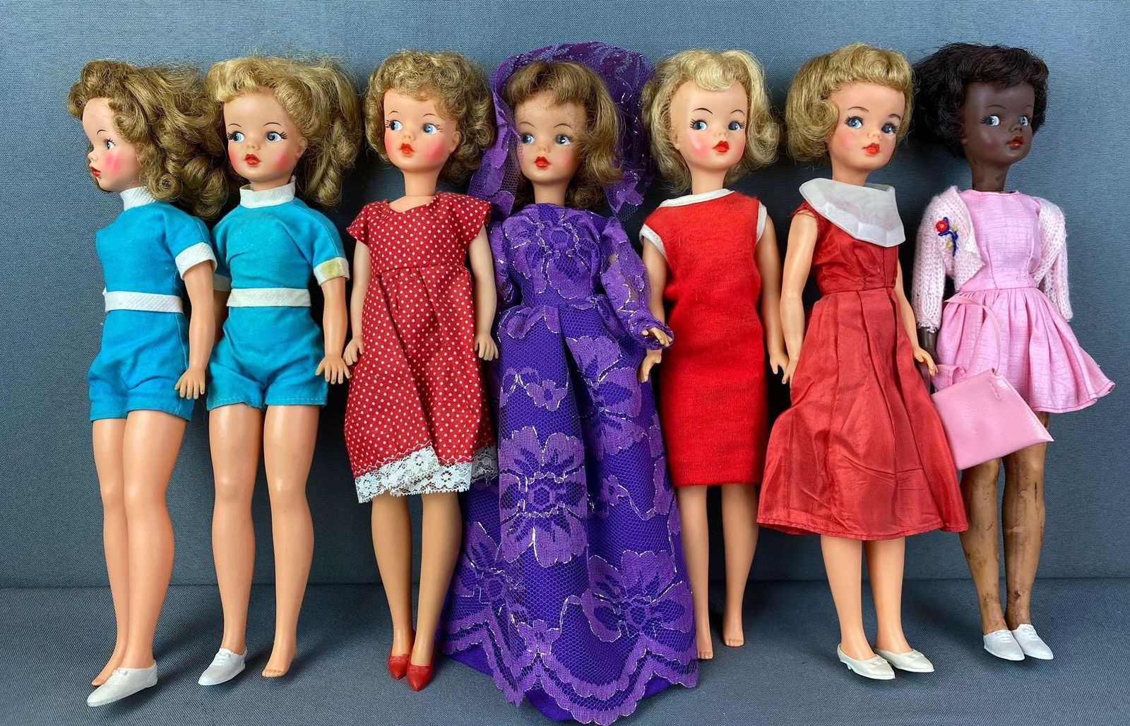 Group Of 7 Ideal Toy Tammy Dolls