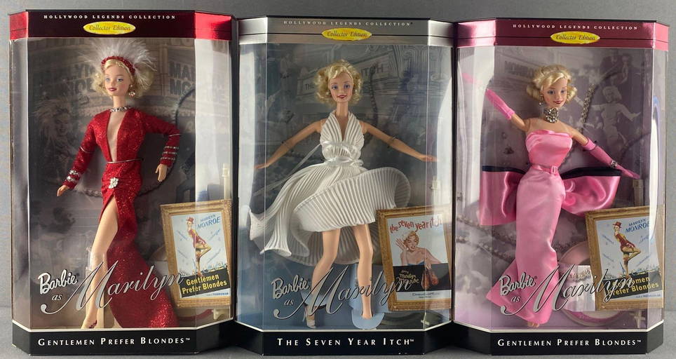 Group Of Collectors Edition Marilyn Monroe Barbie
