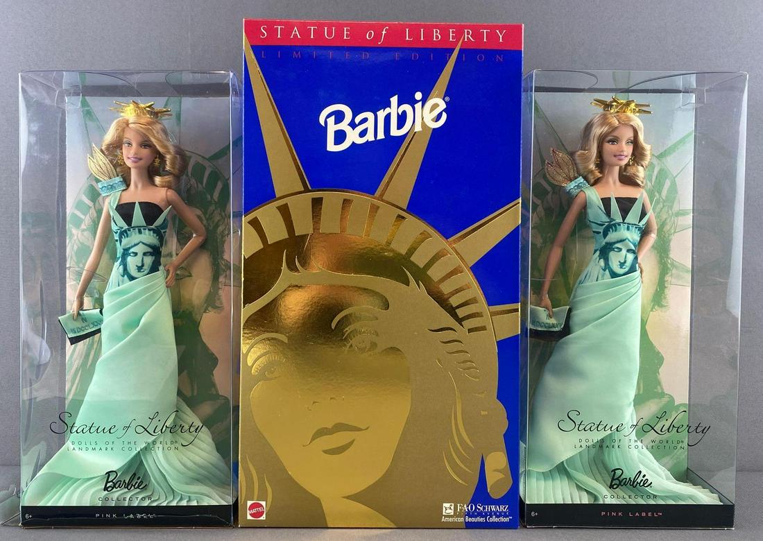 Barbie pink label online statue of liberty