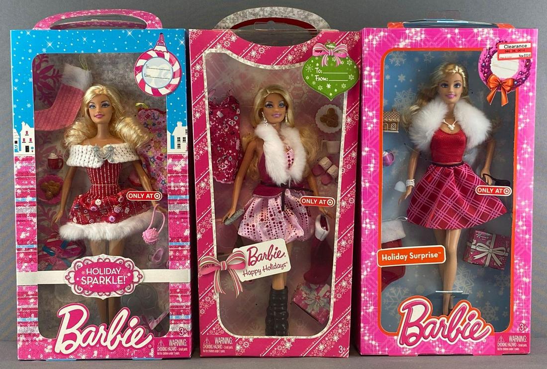 Group Of 6 Target Exclusive Holiday Barbie Fashion