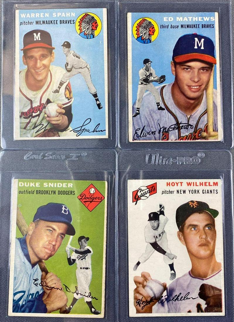 Group of 7 1954 Topps Baseball Cards (1 of 4)