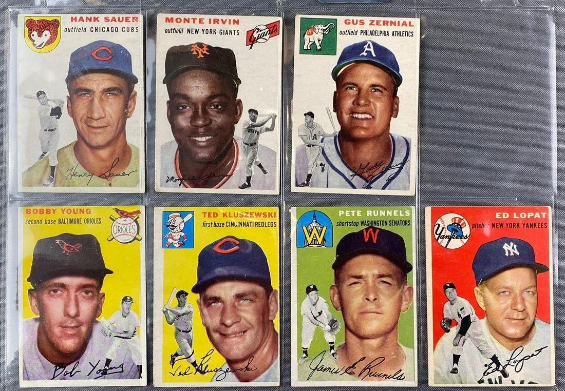 Group of 53 1954 Topps Baseball Cards (1 of 8)