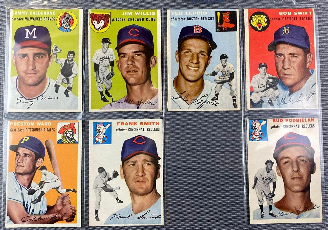 Group of 59 1954 Topps Baseball Cards (1 of 8)