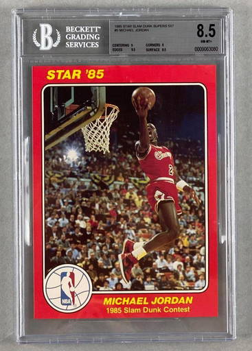 Michael Jordan Signed 1986 Star Co. #9 Chicago Bulls Card BAS