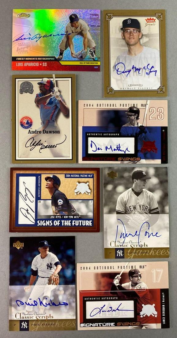 Group of 8 Signed/Autographed Cards (1 of 5)