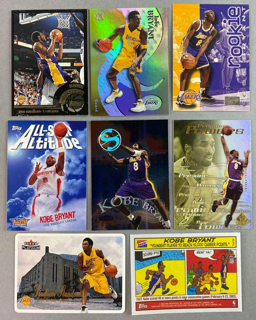 Group of 8 Kobe Bryant Cards (1 of 2)