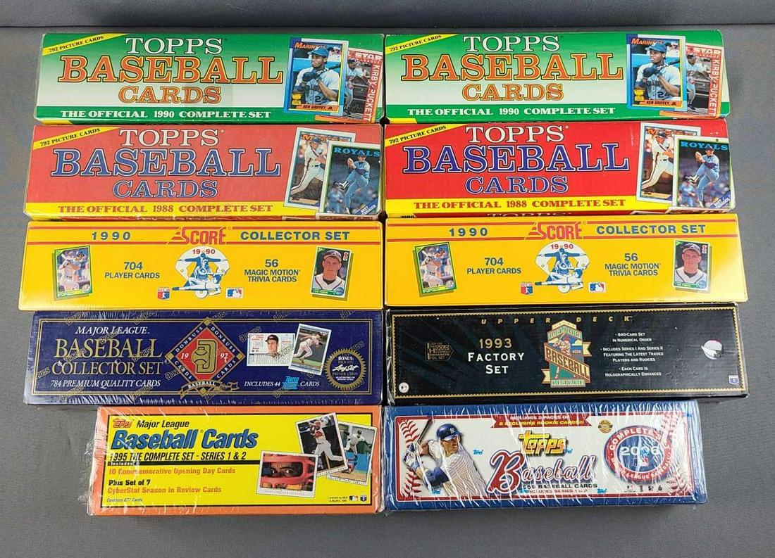 Group of 10 baseball card sets (1 of 3)