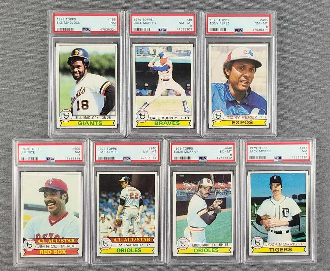 Group of 7 graded 1979 Topps Baseball cards (1 of 3)