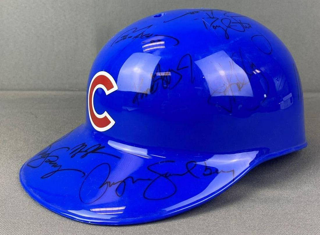 1980's Signed Cubs Baseball Souvenir Batting Hat (1 of 7)