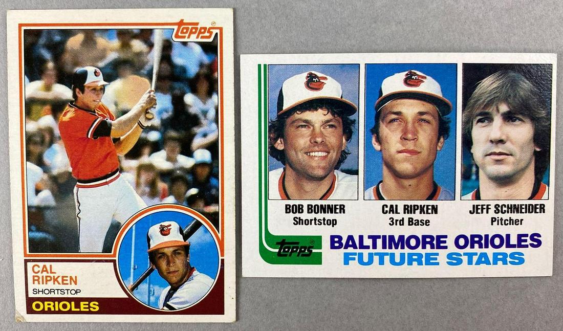 Group of 2 Cal Ripken Baseball Cards inc Rookie Card (1 of 2)