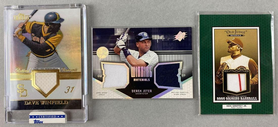 Group of 3 Hall of Famer Jersey Cards (1 of 7)