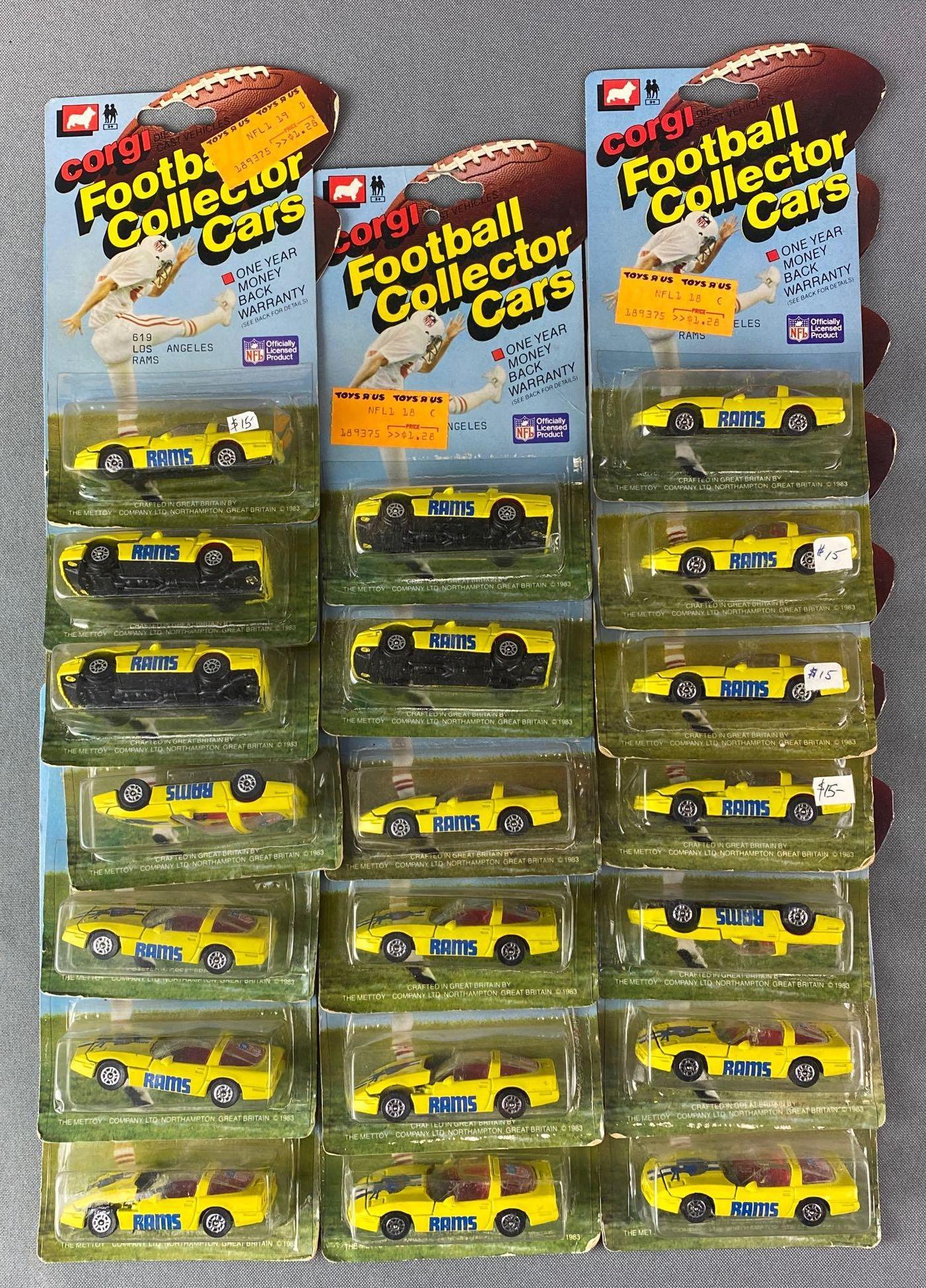 Group of 20 Corgi Football Collector Rams Cars (1 of 4)