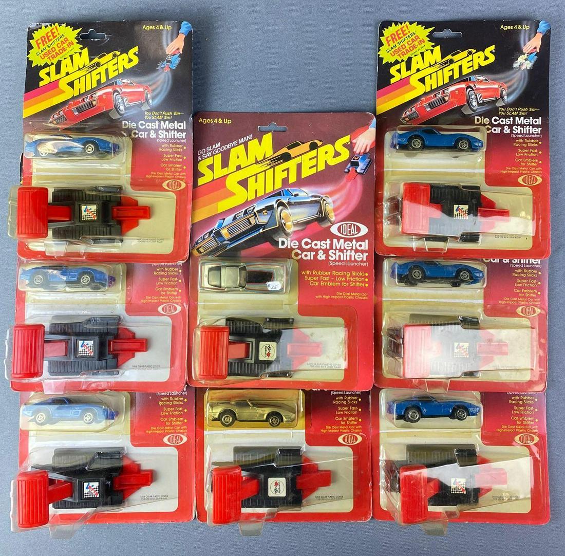Group of 8 Ideal Slam Shifters: Die-cast, in original packaging, 1983