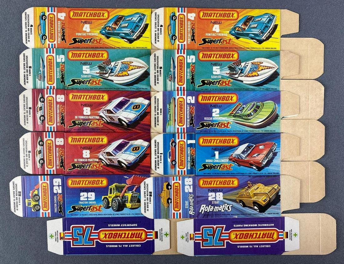 Group of 10 Empty Matchbox Vehicle Boxes (1 of 3)