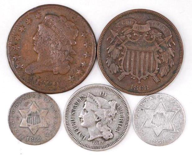 Group of (5) U.S. Type Coins (1 of 2)