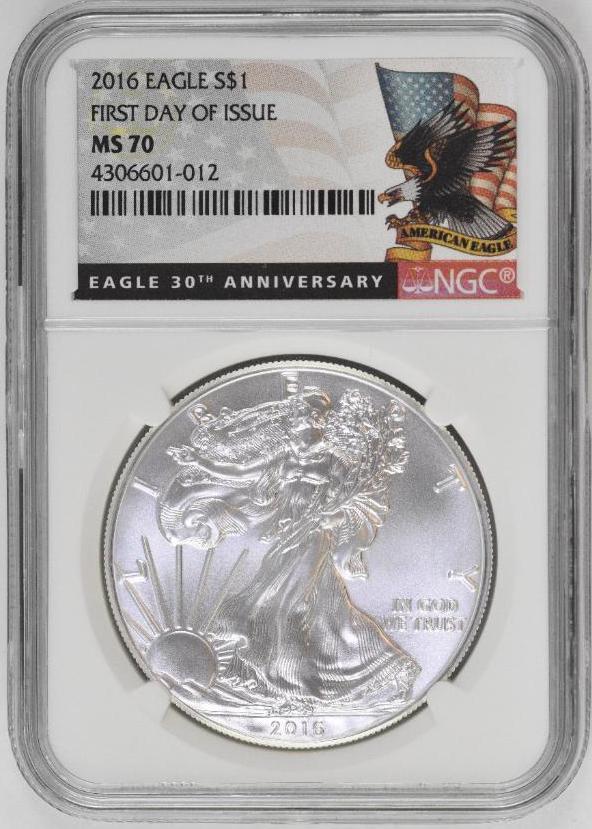 2016 American Silver Eagle 1oz. (PCGS) MS70 (1 of 2)