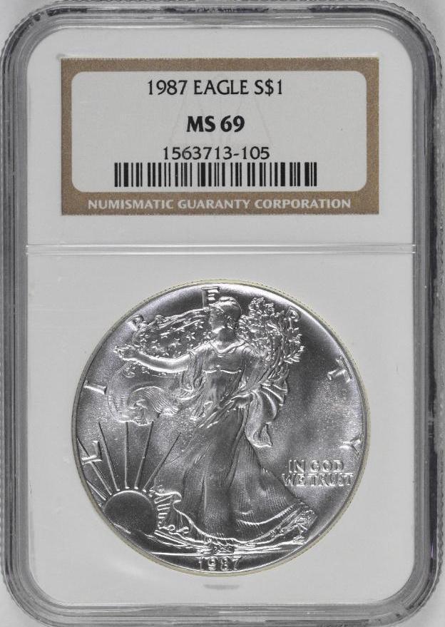 1987 American Eagle Silver 1oz. (NGC) MS69 (1 of 2)