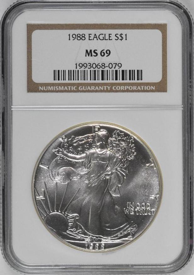 1988 American Eagle Silver 1oz. (NGC) MS69 (1 of 2)