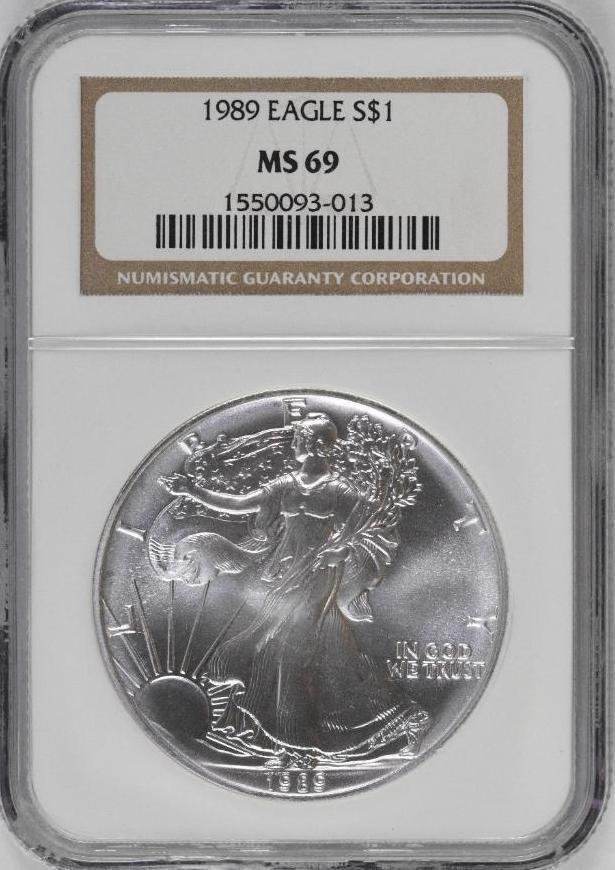 1989 American Silver Eagle 1oz (NGC) MS69 (1 of 2)