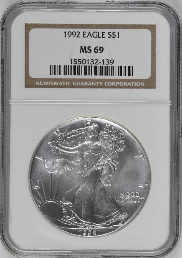1992 American Eagle Silver 1oz. (NGC) MS69 (1 of 2)