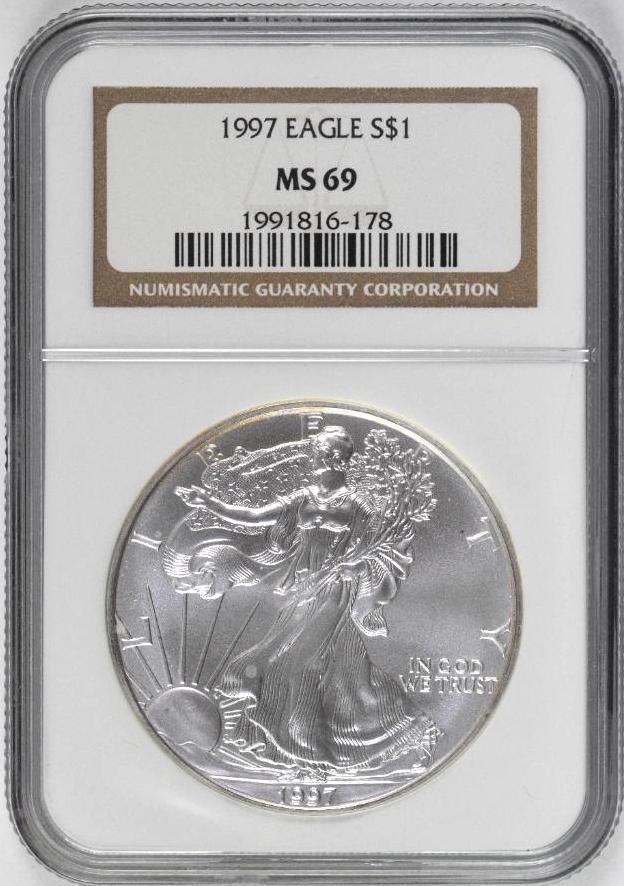 1997 American Eagle Silver 1oz. (NGC) MS69 (1 of 2)