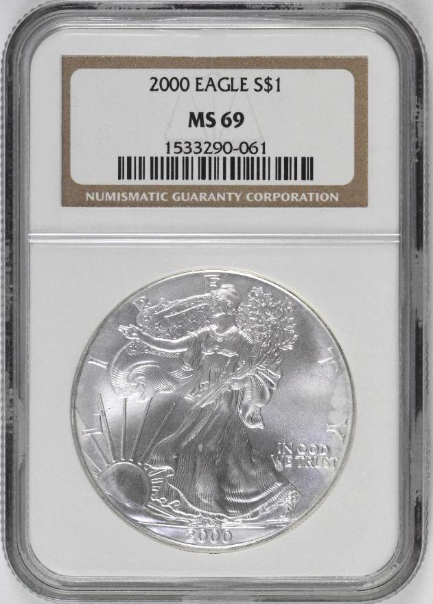 2000 American Eagle Silver 1oz. (NGC) MS69 (1 of 2)