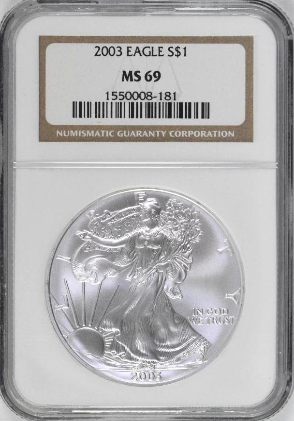 2003 American Silver Eagle 1oz. (NGC) MS69 (1 of 2)