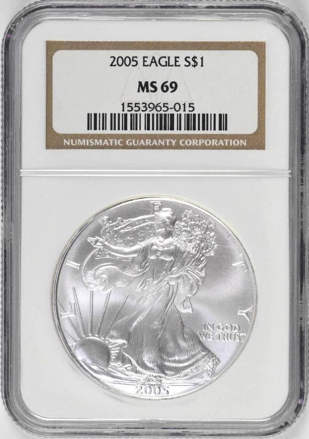 2005 American Silver Eagle 1oz. (NGC) MS69 (1 of 2)