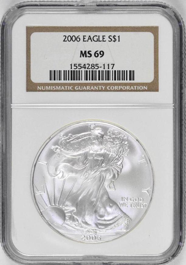 2006 American Silver Eagle 1oz. (NGC) MS69 (1 of 2)