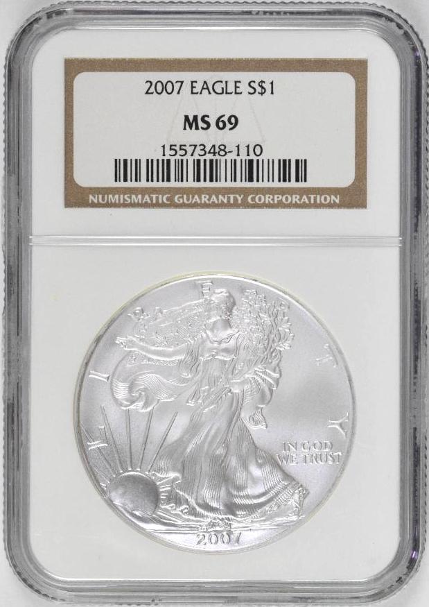 2007 American Silver Eagle 1oz. (NGC) MS69 (1 of 2)