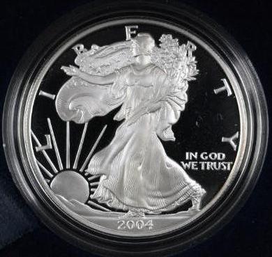 2004 W American Silver Eagle Proof 1oz. (1 of 3)