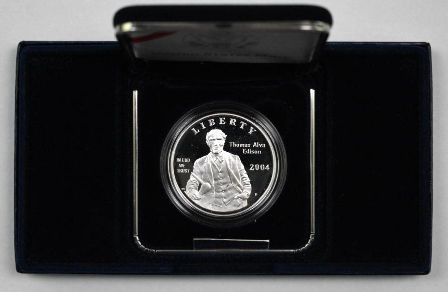 2004 Thomas Alva Edison Commemorative Silver Dollar (1 of 3)