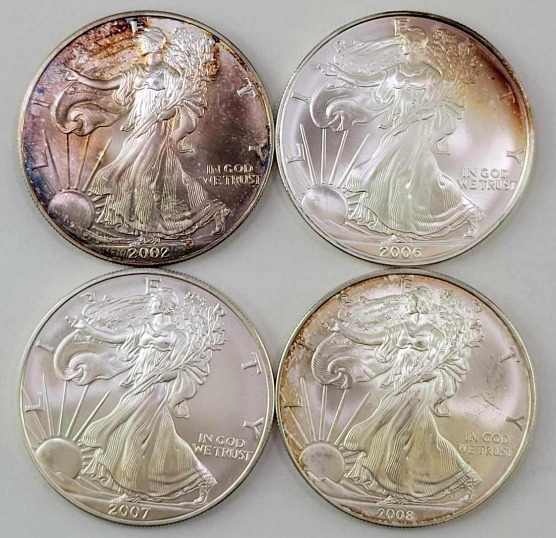 Group of (4) American Silver Eagle 1oz. (1 of 2)