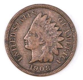 1908 S Indian Head Cent (1 of 2)
