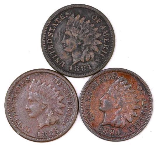 Group of (3) Indian Head Cents (1 of 2)