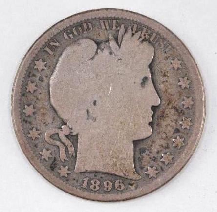 1896 S Barber Silver Half Dollar (1 of 2)